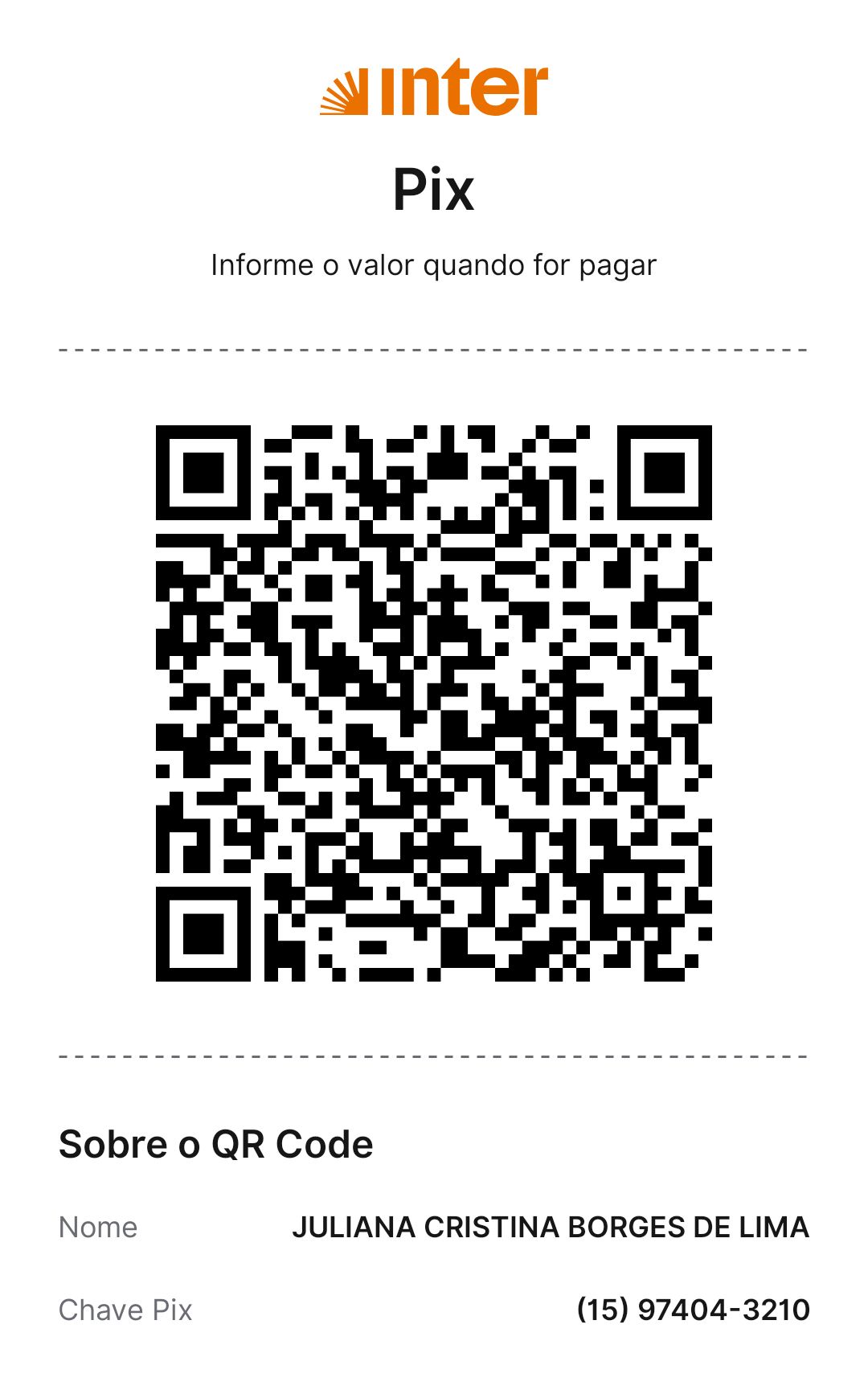 Imagem de QR Code com PIX para doação